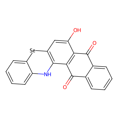 8H-Naphtho[2,3-a]phenoselenazine-8,13(14H)-dione, 7-hydroxy- structure