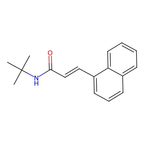 N-(tert-butyl)-3-(1-naphthyl)acrylamide structure