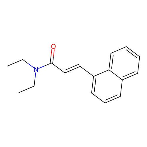 (E)-N,N-diethyl-3-naphthalen-1-ylprop-2-enamide structure