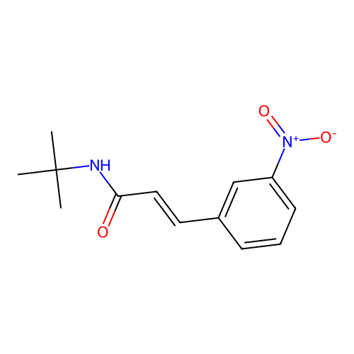 (E)-N-tert-butyl-3-(3-nitrophenyl)prop-2-enamide structure