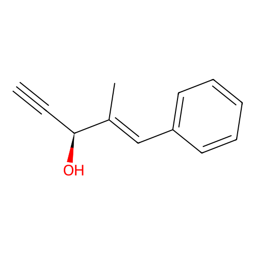 1-Penten-4-yn-3-ol, 2-methyl-1-phenyl-, (S-(E))- structure