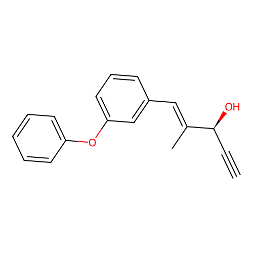 1-Penten-4-yn-3-ol, 2-methyl-1-(3-phenoxyphenyl)-, (S-(E))- structure