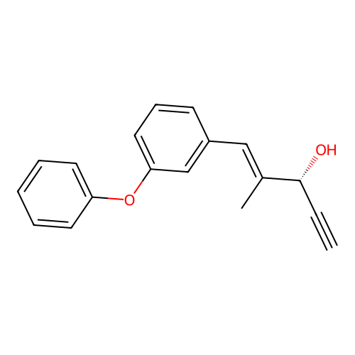 1-Penten-4-yn-3-ol, 2-methyl-1-(3-phenoxyphenyl)-, (R-(E))- structure