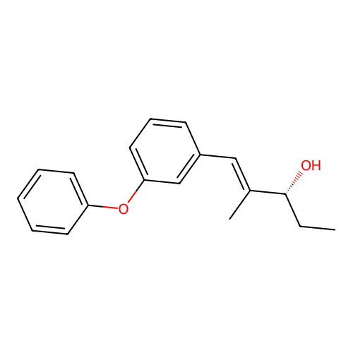 1-Penten-3-ol, 2-methyl-1-(3-phenoxyphenyl)-, (R-(E))- structure