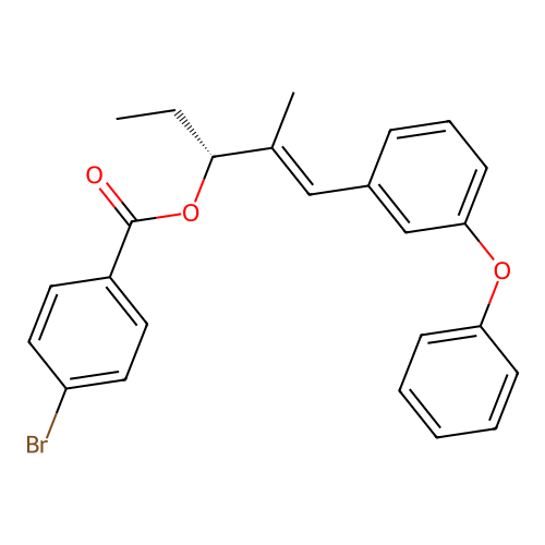 [(E,3R)-2-methyl-1-(3-phenoxyphenyl)pent-1-en-3-yl] 4-bromobenzoate structure