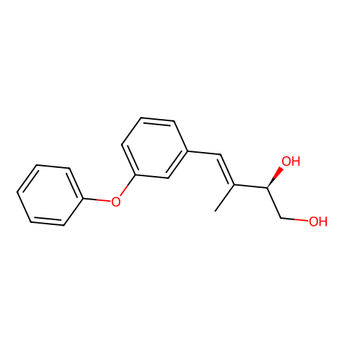 3-Butene-1,2-diol, 3-methyl-4-(3-phenoxyphenyl)-, (R-(E))- structure