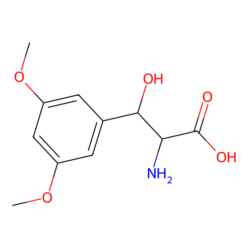 2-Amino-3-(3,5-dimethoxyphenyl)-3-hydroxypropanoic acid structure