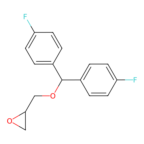 2-{[Bis(4-fluorophenyl)methoxy]methyl}oxirane structure