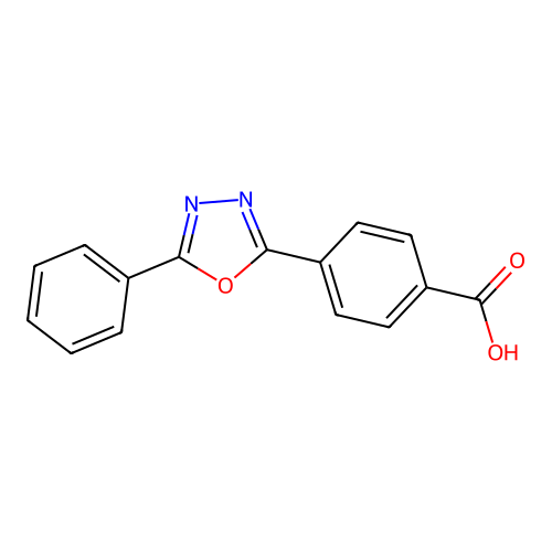 4-(5-苯基-1,3,4-恶二唑-2-基)苯甲酸 structure