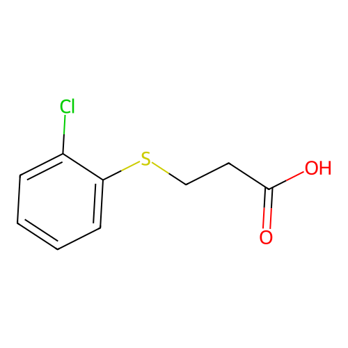3-((2-Chlorophenyl)sulfanyl)propanoic acid structure