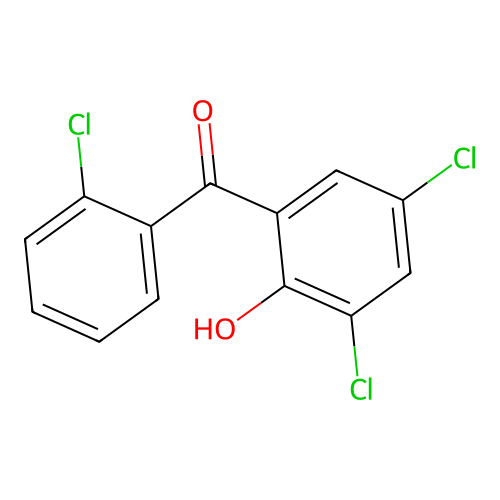 2-Hydroxy-2',3,5-trichlorobenzophenone structure