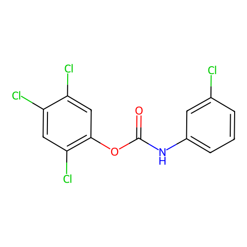 2,4,5-Trichlorophenyl N-(3-chlorophenyl)carbamate structure
