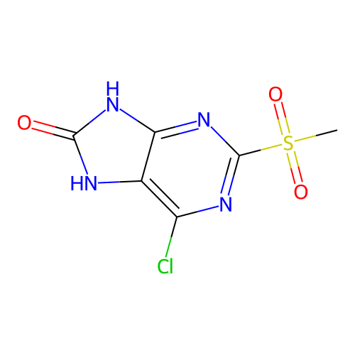 6-Chloro-7,9-dihydro-2-(methylsulfonyl)-8H-purin-8-one structure