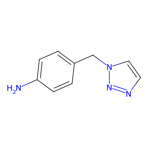 4-(1H-1,2,3-三唑-1-基甲基)苯胺 structure