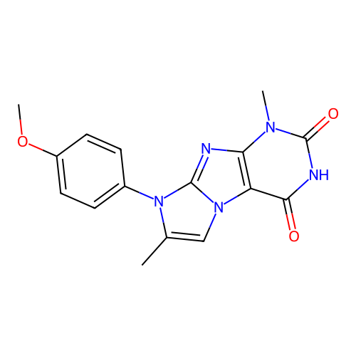 6-(4-Methoxyphenyl)-4,7-dimethylpurino[7,8-a]imidazole-1,3-dione structure