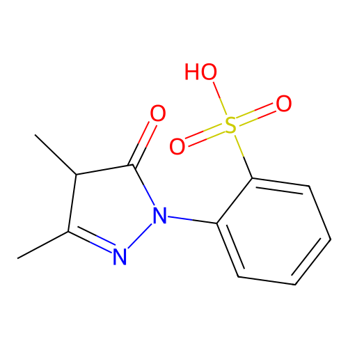 2-(3,4-Dimethyl-5-oxo-4,5-dihydro-1H-pyrazol-1-yl)benzenesulfonic acid structure