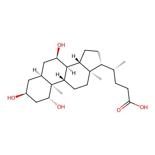 1beta,3alpha,7alpha-Trihydroxy-5beta-cholan-24-oic Acid structure