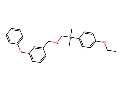 Silane, (4-ethoxyphenyl)dimethyl(((3-phenoxyphenyl)methoxy)methyl)- structure