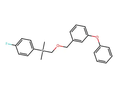 Silane, (4-fluorophenyl)dimethyl(((3-phenoxyphenyl)methoxy)methyl)- structure