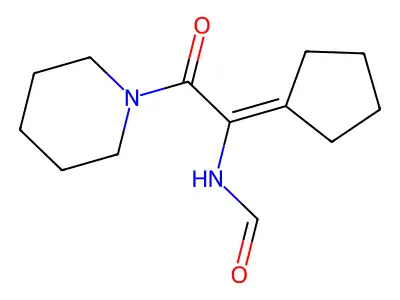 Formamide, N-(1-cyclopentylidene-2-oxo-2-(1-piperidinyl)ethyl)- structure