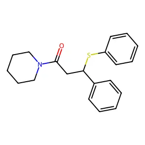 3-Phenyl-3-(phenylsulfanyl)-1-(piperidin-1-yl)propan-1-one structure