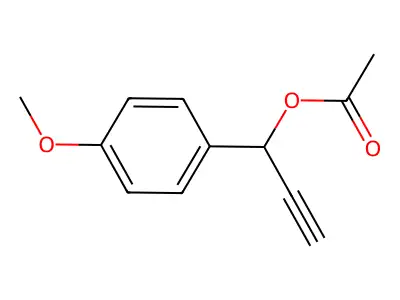 α-乙炔基-对甲氧基苄醇乙酸酯 structure