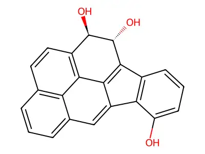 trans-1,2-Dihydroindeno(1,2,3-cd)pyrene-1,2,9-triol structure