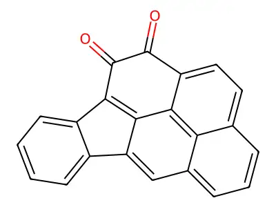 Indeno(1,2,3-cd)pyrene-1,2-dione structure