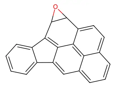 Indeno(1,2,3-cd)pyrene, 1,2-dihydro-1,2-epoxy- structure