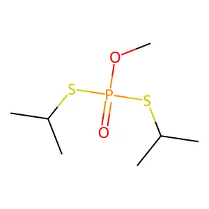Phosphorodithioic acid, O-methyl S,S-bis(1-methylethyl) ester structure