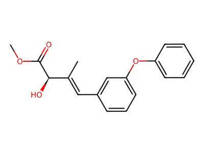 methyl (2R)-2-hydroxy-3-methyl-4-(3-phenoxyphenyl)but-3-enoate structure