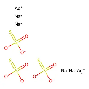 Disilver tetrasodium tris(thiosulphate) structure