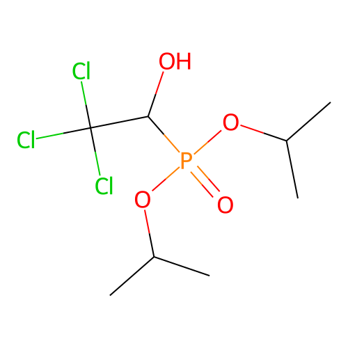 dipropan-2-yl (2,2,2-trichloro-1-hydroxyethyl)phosphonate structure