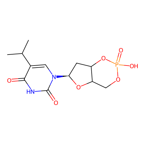 5-Isopropyl-2'-deoxyuridine 3',5'-Cyclic Monophospate structure