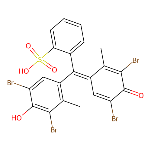 Bromocresol green (sodium salt) structure