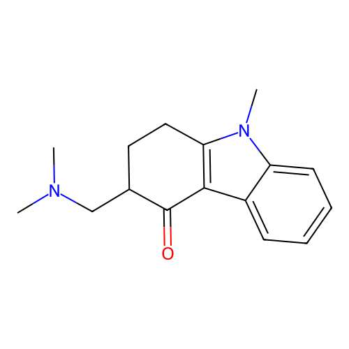 3((Dimethylamino)methyl)-1,2,3,9-tetrahydro-9-methyl-4H-carbazol-4-one structure