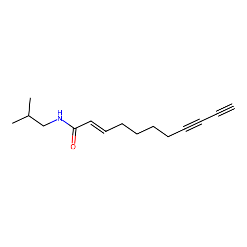 N-Isobutylundeca-2(E)-en-8,10-diynamide structure
