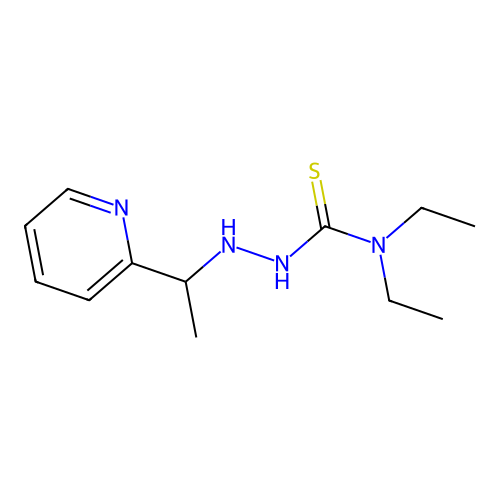 1,1-Diethyl-3-(1-pyridin-2-ylethylamino)thiourea structure
