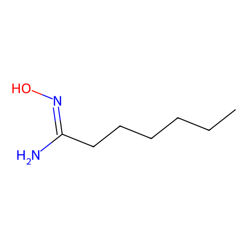 N-hydroxy-heptanimidamide structure