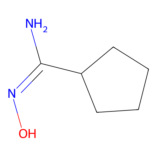 N'-hydroxycyclopentanecarboximidamide structure