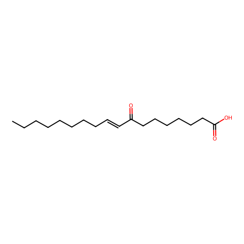 9-octadecenoic acid, 8-oxo-, (9E)- structure