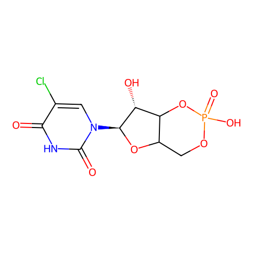 5-Chlorouridine 3',5'-cyclic monophosphate structure