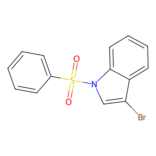 3-Bromo-(1-phenylsulfonyl)indole structure