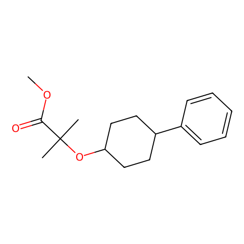 Propionic acid, 2-methyl-2-((4-phenylcyclohexyl)oxy)-, methyl ester structure