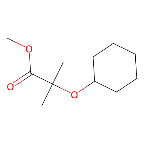 Propanoic acid, 2-(cyclohexyloxy)-2-methyl-, methyl ester structure