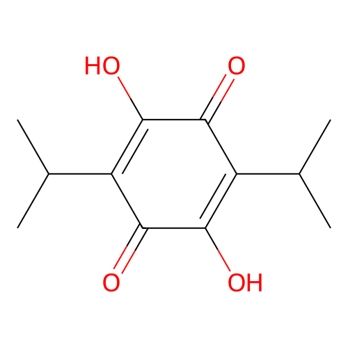 2,5-Cyclohexadiene-1,4-dione, 2,5-dihydroxy-3,6-bis(1-methylethyl)- structure
