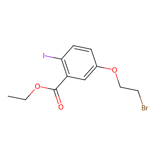 Ethyl 5-(2-bromoethoxy)-2-iodobenzoate structure