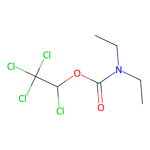 1,2,2,2-tetrachloroethyl N,N-diethylcarbamate structure