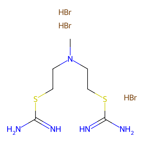 Pseudourea, 2,2'-((methylimino)diethylene)bis(2-thio-, trihydrobromide structure