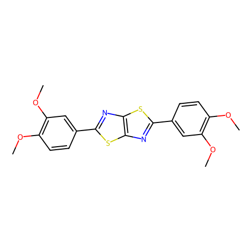 2,5-Bis(3,4-dimethoxyphenyl)thiazolo[5,4-d]thiazole structure